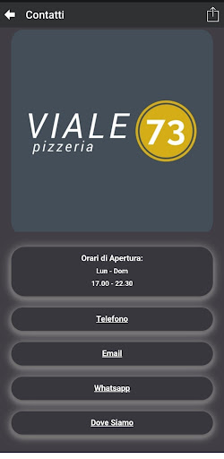 Android application Pizzeria Viale 73 Jesi screenshort