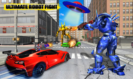 Taxi Helicopter Car Robot Game Screen 3