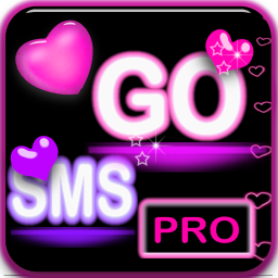 Icon image Pink Neon Heart Theme 4 GO SMS