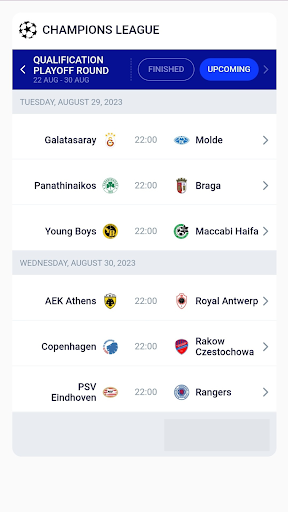 Champions League MatchTracke