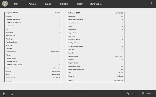 Android application knXpresso Sonos Plug-in screenshort