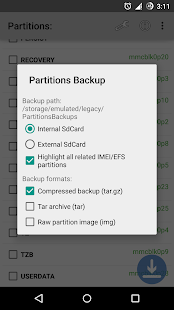 Partitions Backup & Restore Screenshot