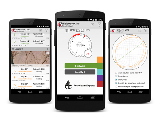 Android application FieldMove Clino screenshort