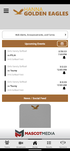 Brownsville ISD Athletics Screen 3