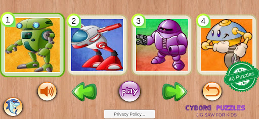 Android application Cyborg Puzzles & Jig Saw - Rob screenshort