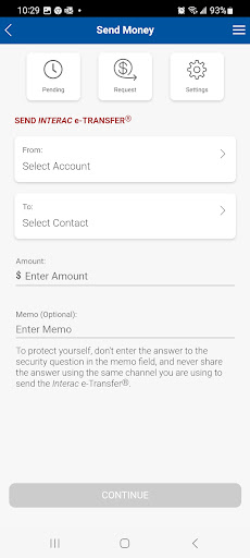 BCU Link Mobile Banking Screen 2