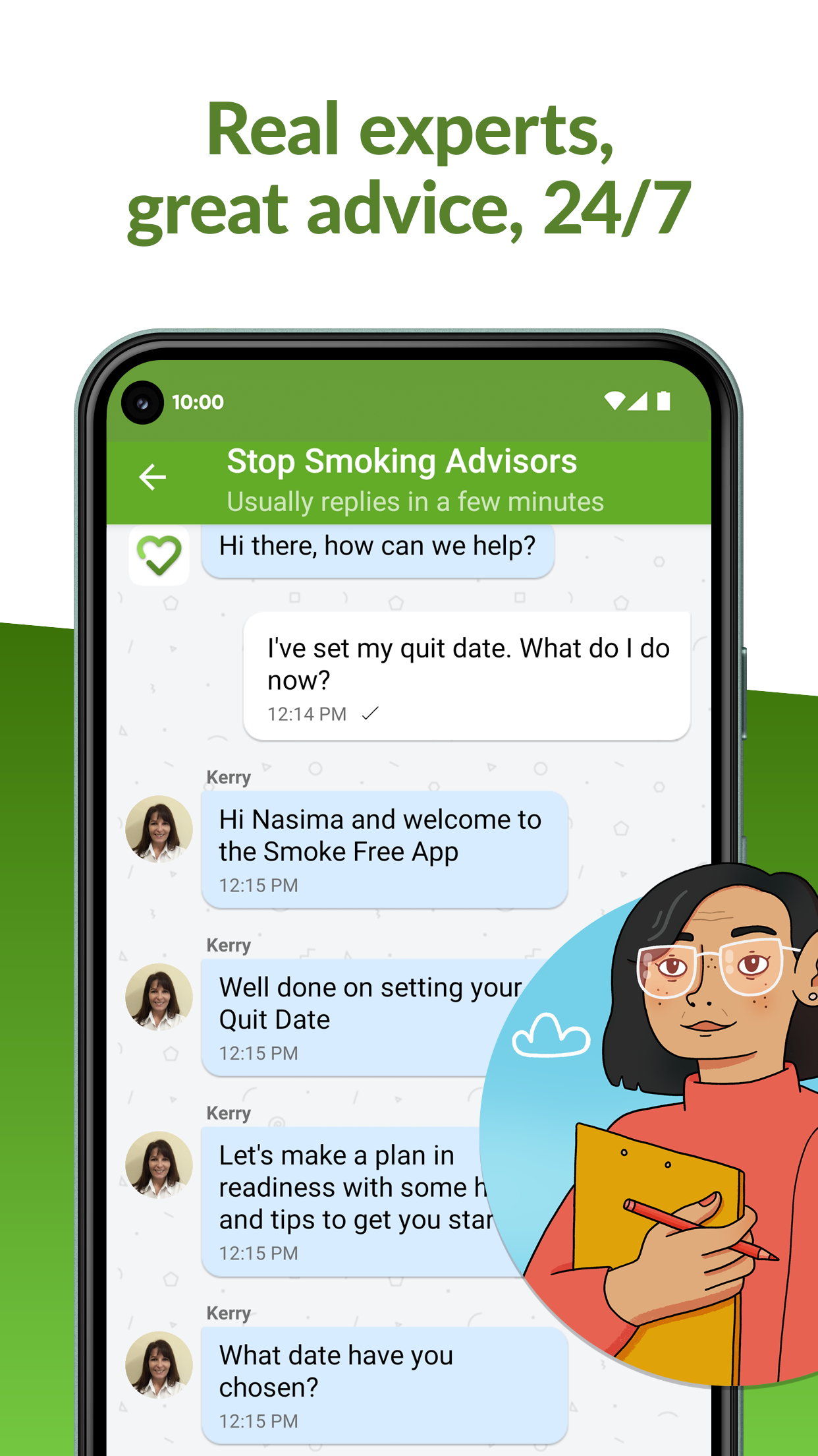 Android application Smoke Free - quit smoking now screenshort