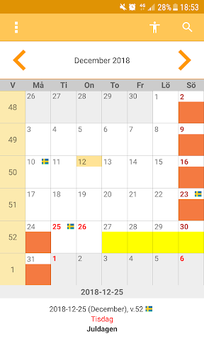 Simple Calendar Screen 3