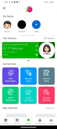 Android application Sara Health screenshort
