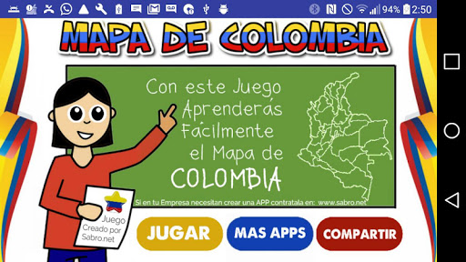 Mapa de Colombia Juego