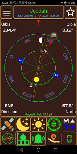 Qibla direction & prayer times Screen 3