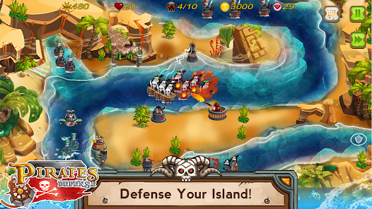 Pirate Treasure Defense - TD 1.6 APK + Mod (Unlimited money) untuk android