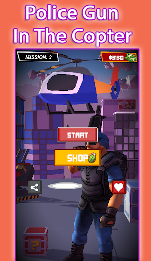 Android application Police Gun In The Copter screenshort
