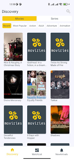 Android application Moviries screenshort