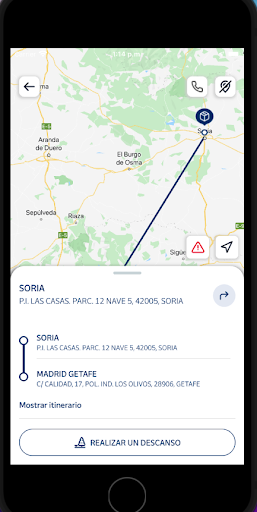 Android application Seguimiento Integral Rutas SIR screenshort