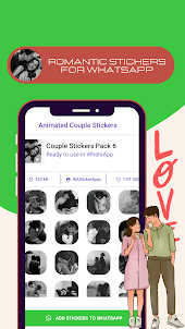 Animated Love couple stickers