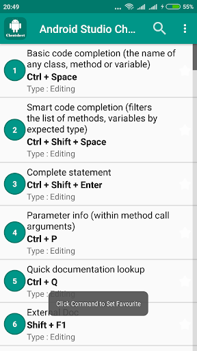 Cheatsheet For Android Studio Screen 2