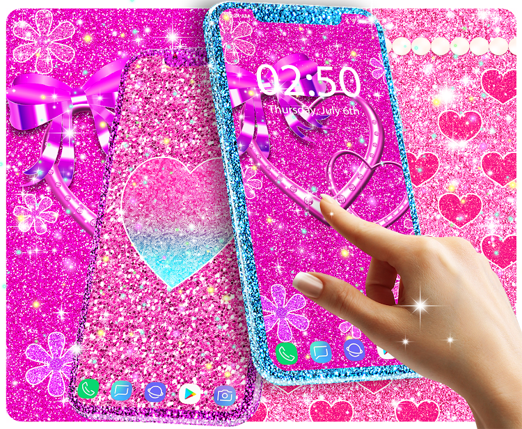 Pink glitter live wallpaper - 25.8 - (Android)