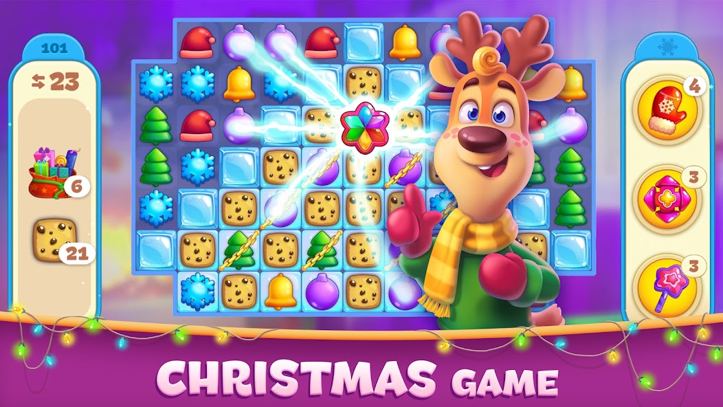 Christmas Sweeper 4 - Match-3 3.3.0 APK + Mod (Unlimited money) para Android