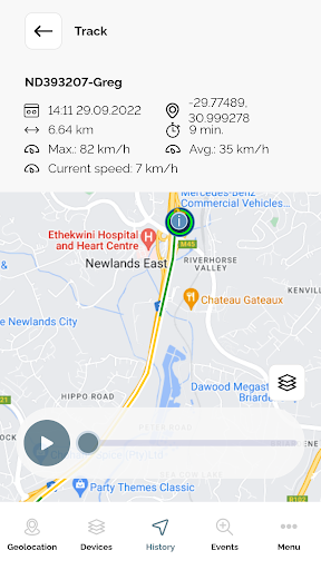GPS MEA LIVE Screen 2