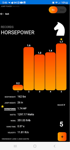 Jump Power Tracker Screen 3