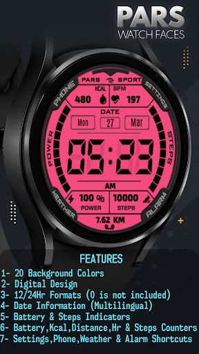 Android application Pars Sport XT screenshort