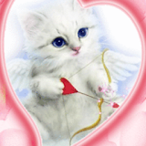 Blue Eyes Cat With Arrow Live icon