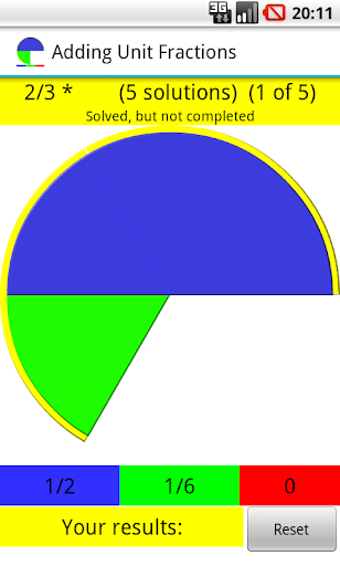 Android application Adding unit fractions screenshort