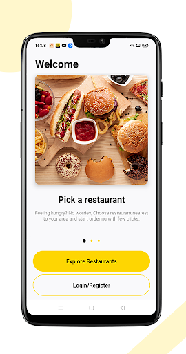 Android application Zood Food screenshort
