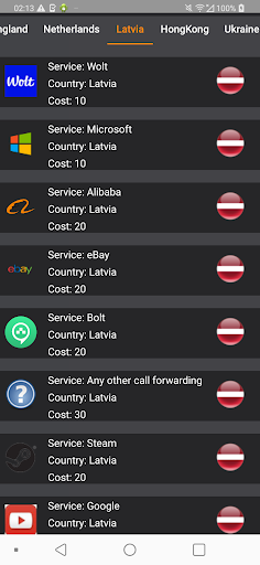 Virtual number - receive SMS Screen 2
