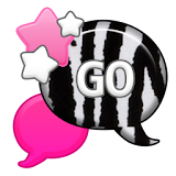 GO SMS - Zebra Pink Star icon