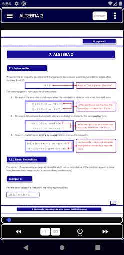 Android application Algebra 2 Pure Math screenshort