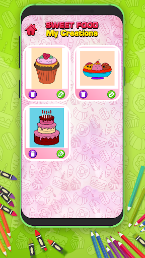 Cute Sweet Food Coloring Book Screenshot