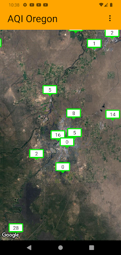 Android application AQI Oregon screenshort