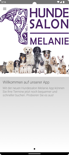 Android application Hundesalon Melanie screenshort
