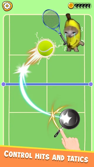 Cat Play Tennis: Meme Sport - Screenshot 2