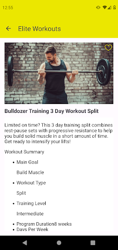 Elite Workouts Screen 3