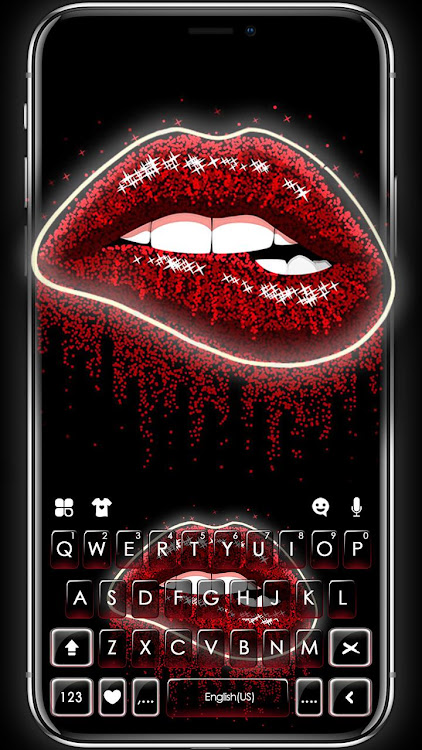 Red Bloody Lips Keyboard Theme - 7.0.0_0209 - (Android)