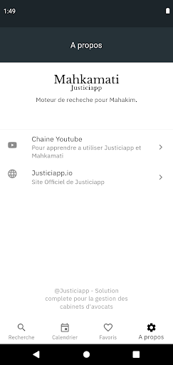 Android application Mahkamati screenshort