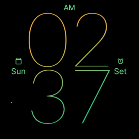 Orange Tosca Line Watch Face screenshot 5