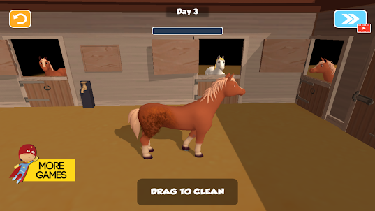 Cavalos de carinho 3D