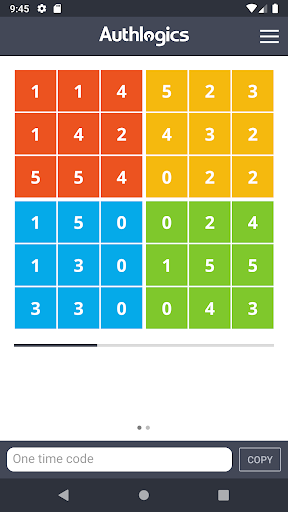 Android application Authlogics Authenticator screenshort