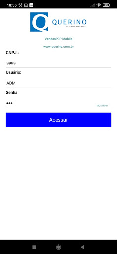 Android application VendasPCP screenshort