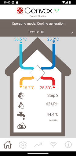 Android application Genvex Connect screenshort