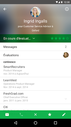 Aperçu de l'application