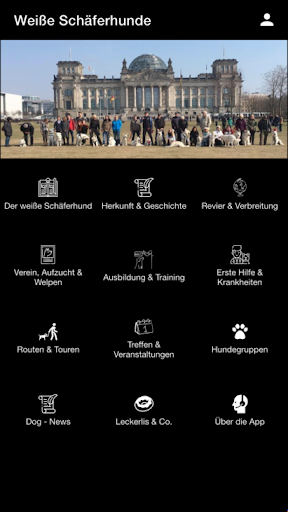 Android application Weiße Schäferhunde screenshort