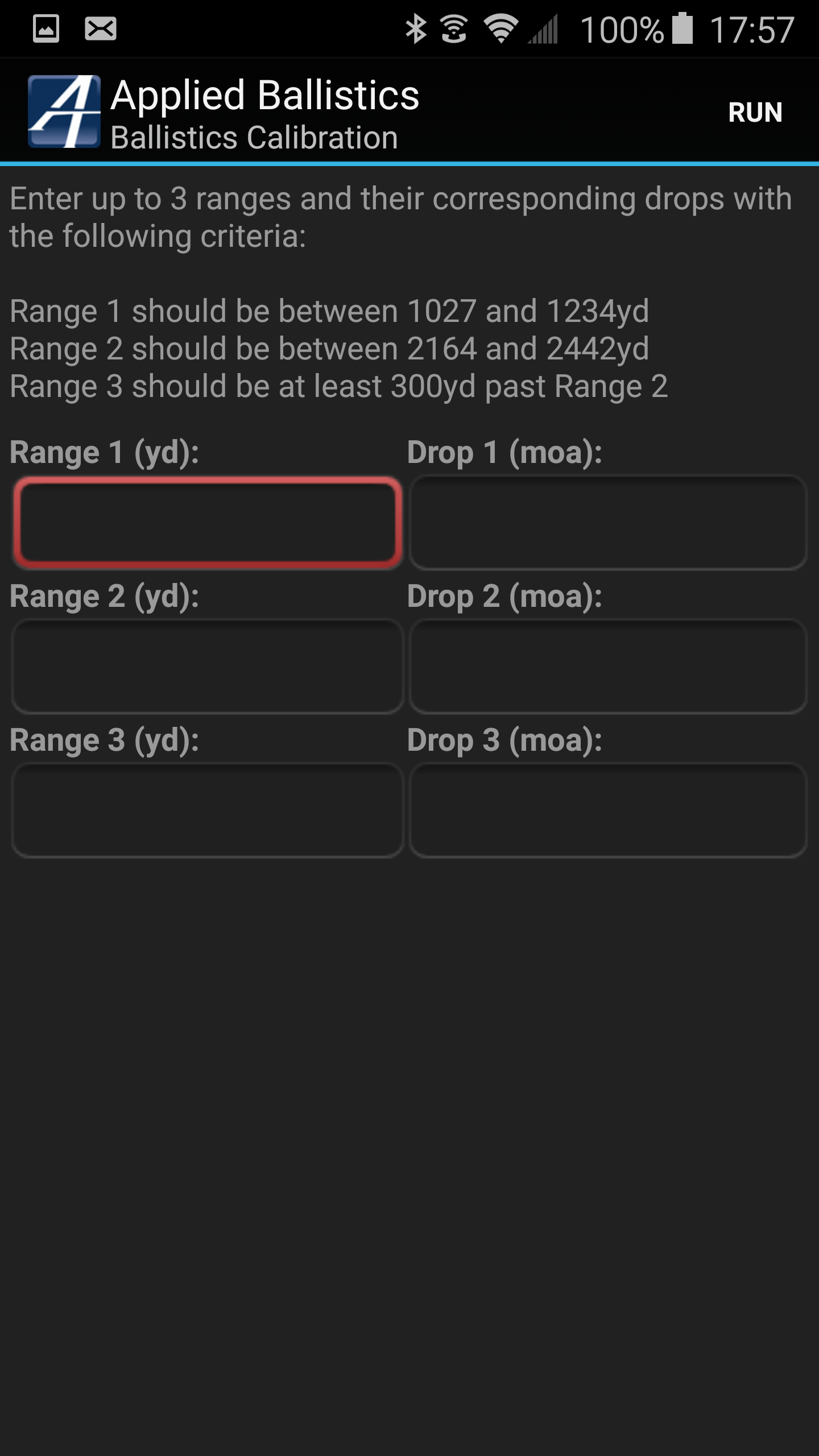 Android application Applied Ballistics screenshort