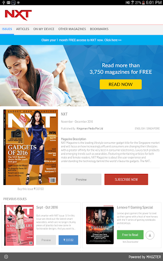 Android application NXT Magazine screenshort