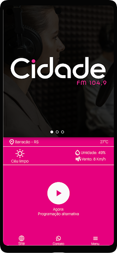 Android application Rádio Cidade screenshort