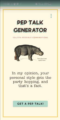 Unofficial Pep Talk Generator Screen 2